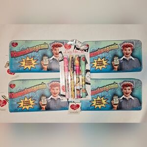 I Love Lucy Vitameatavegamin Wallet Bundle - 4 Wallets + Pen Set